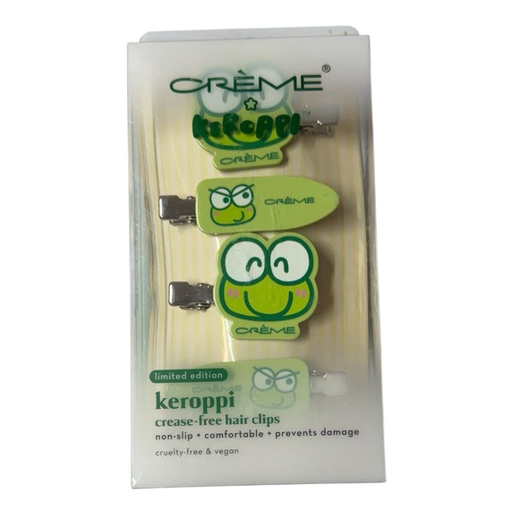 Sanrio Accessories - Sanrio Keroppi Green Crease Free Hair Clips Limited Edition Gift NWT Kawaii